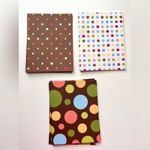 Set of Polka Dot note blank cards